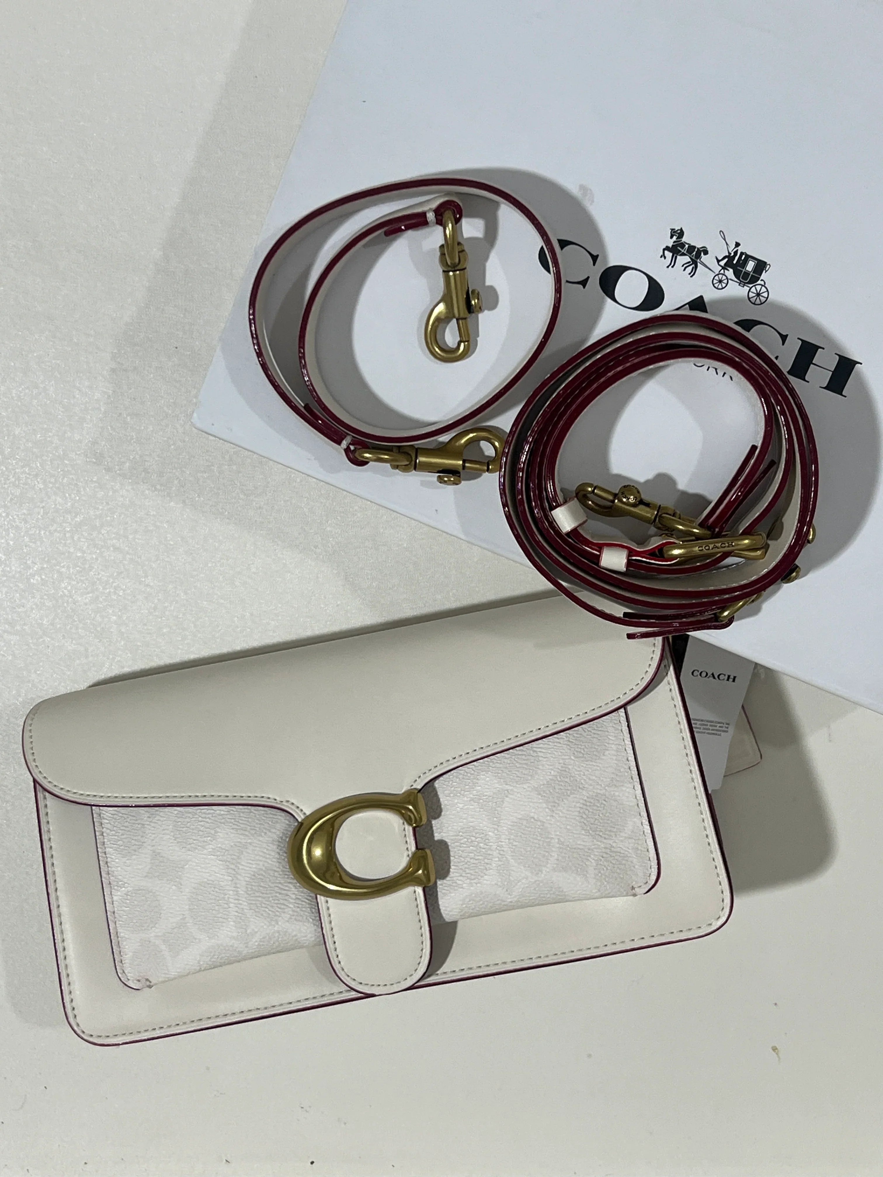 WHITE COACH TAB 26 BAG (WITH STRAPS & BOX)