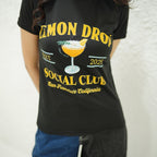 LEMON DROP SOCIAL CLUB BLACK-PRINTED TSHIRT