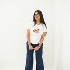 DEER WHITE-PRINTED TSHIRT