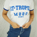 ST - TROPEZ WHITE-PRINTED TSHIRT