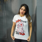SMILE THROUGH WHITE- PRINTED TSHIRT