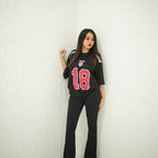 CHICAGO 18 BLACK- PRINTED DROP SHOULDER