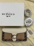 BROWN MULTI COACH TAB 26 BAG (WITH STRAPS & BOX)