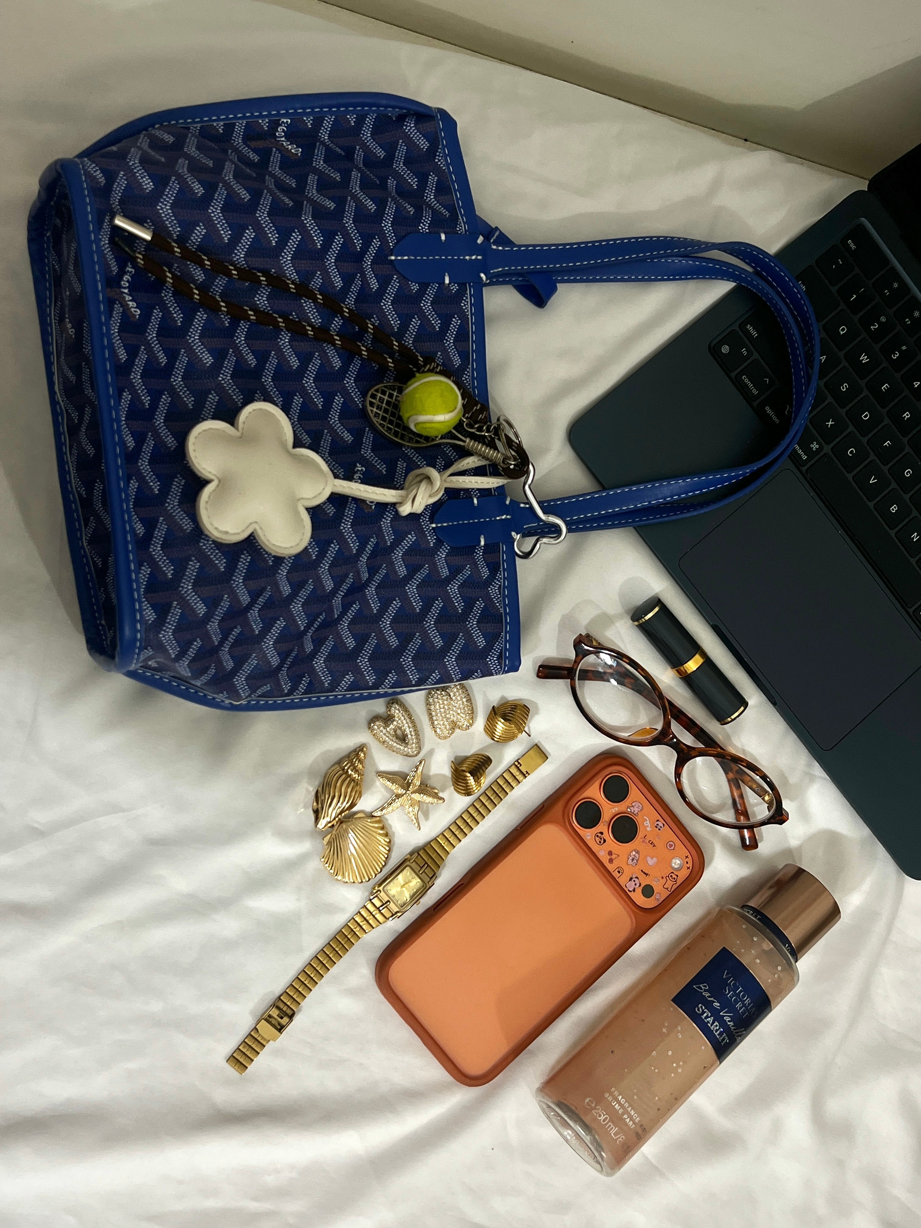 Goyard Tote Bag - Blue (Medium with Pouch)
