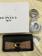 BLACK SIGNATURE COACH TAB 26 BAG (WITH STRAPS & BOX)