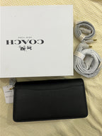 BLACK SIGNATURE COACH TAB 26 BAG (WITH STRAPS & BOX)